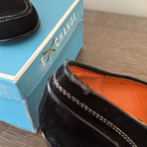 Exchange by Charles David Black Suede Wedge Loafers, Sz 9, never worn - Picture 8 of 10